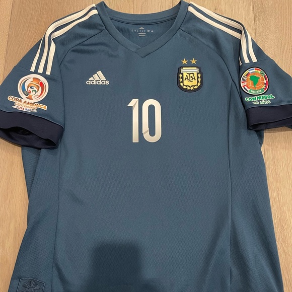 adidas Shirts Rare Argentina Away Soccer Jersey Copa America 26 Lionel Messi Size Large